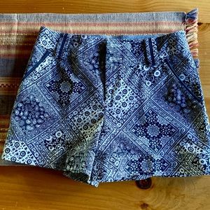 Anthropologie Tile Print Shorts